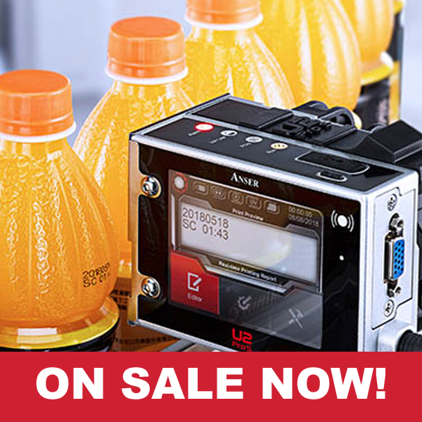 Inkjet Coding on Orange Juice Bottles